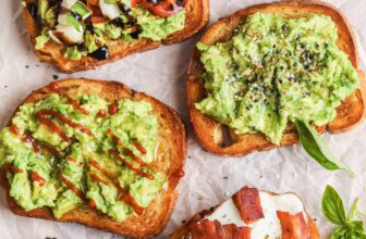 Avocado Toast with different types of toppings on each one
