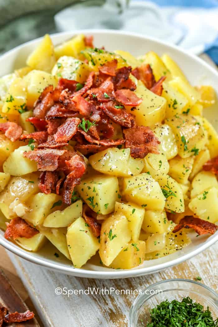 plated German Potato Salad