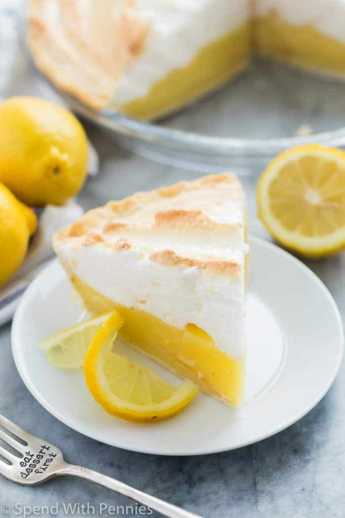 slice of lemon meringue pie