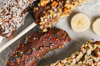 top view of Chocolate Covered Bananas