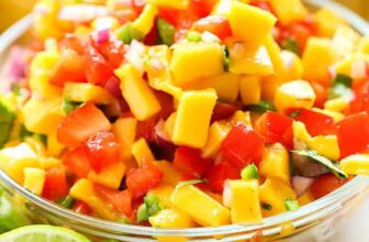 plated Fresh Mango Salsa