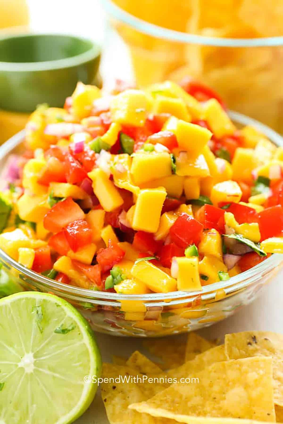plated Fresh Mango Salsa