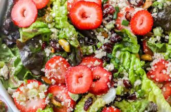 bowl of Pistachio Strawberry Salad