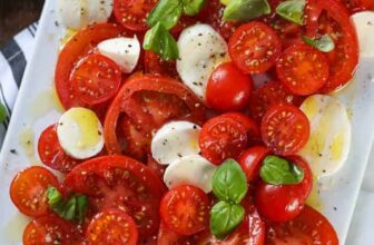 plated Easy Grilled Salmon with rice and vegetables