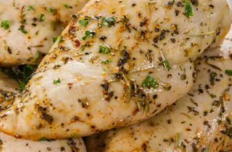 close up of Oven Baked Chicken Breasts