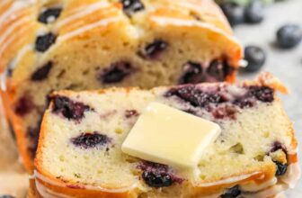 Blueberry Bread with butter