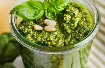 Easy Homemade Basil Pesto in a jar