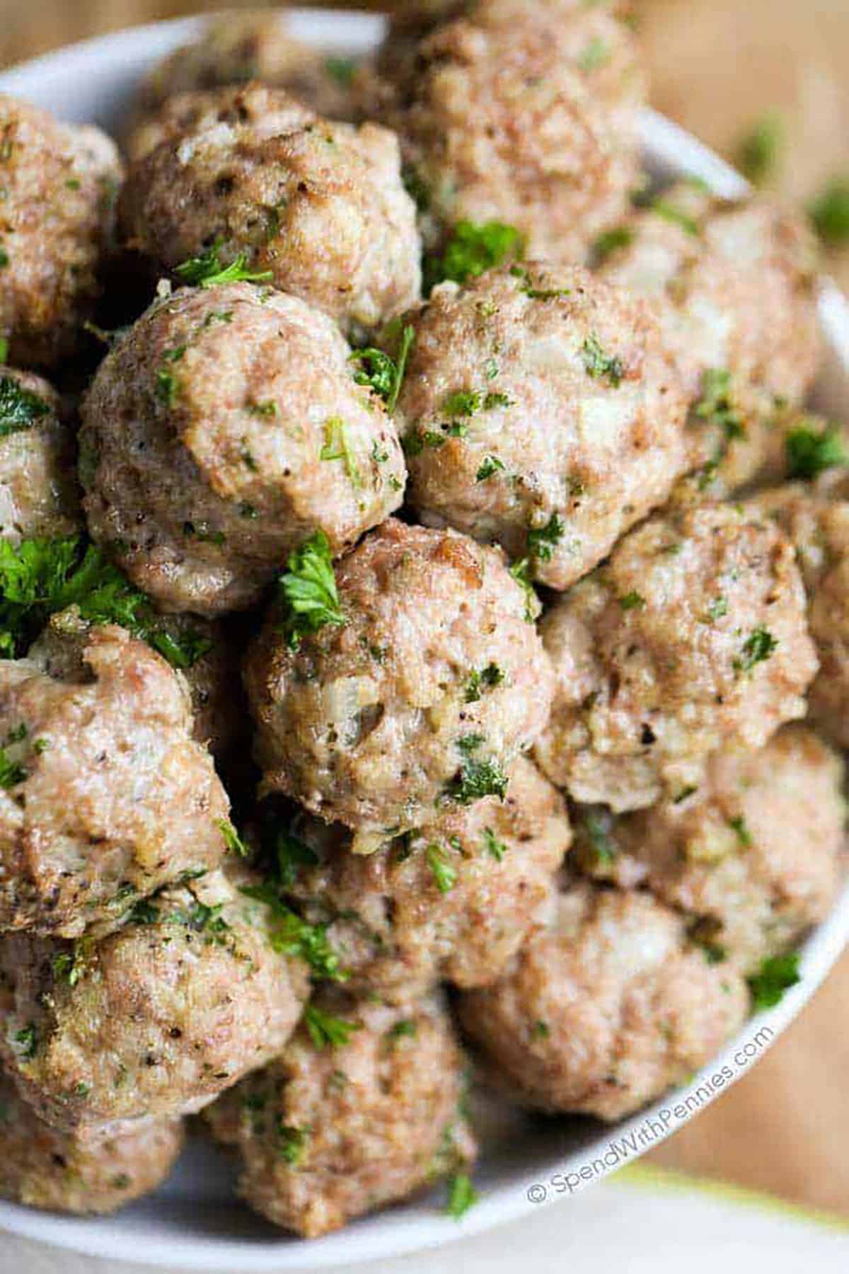 bowl of Turkey Meatballs