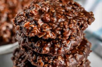 stack of No Bake Cookies