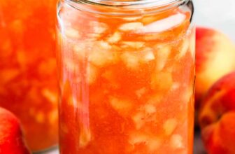 jar of Peach Freezer Jam