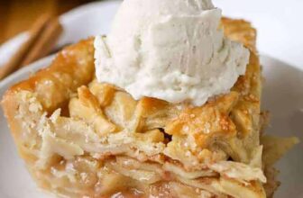 plated slice of Apple Pie