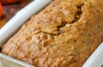 baked Pumpkin Bread in the pan