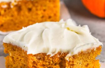 baked spaghetti sliced in a casserole dish