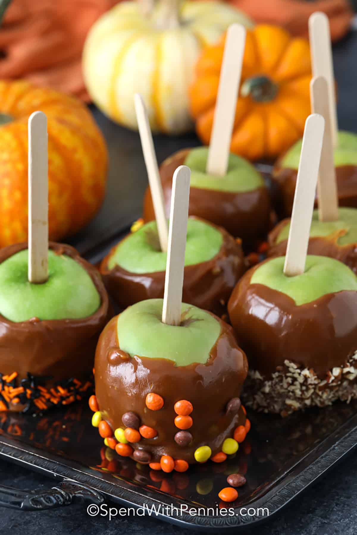 Caramel Apples with toppings