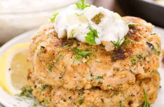 plated Salmon Patties