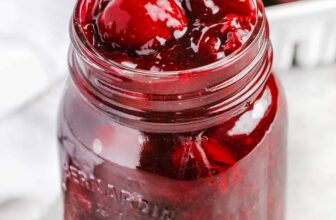 jar of Homemade Cherry Pie Filling