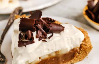 slice of Banoffee Pie on a plate
