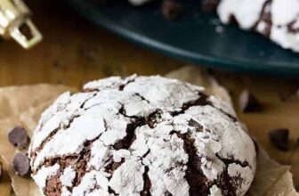 baked Chocolate Crinkle Cookies