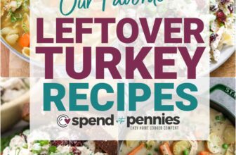 a collage of Leftover Turkey Recipes