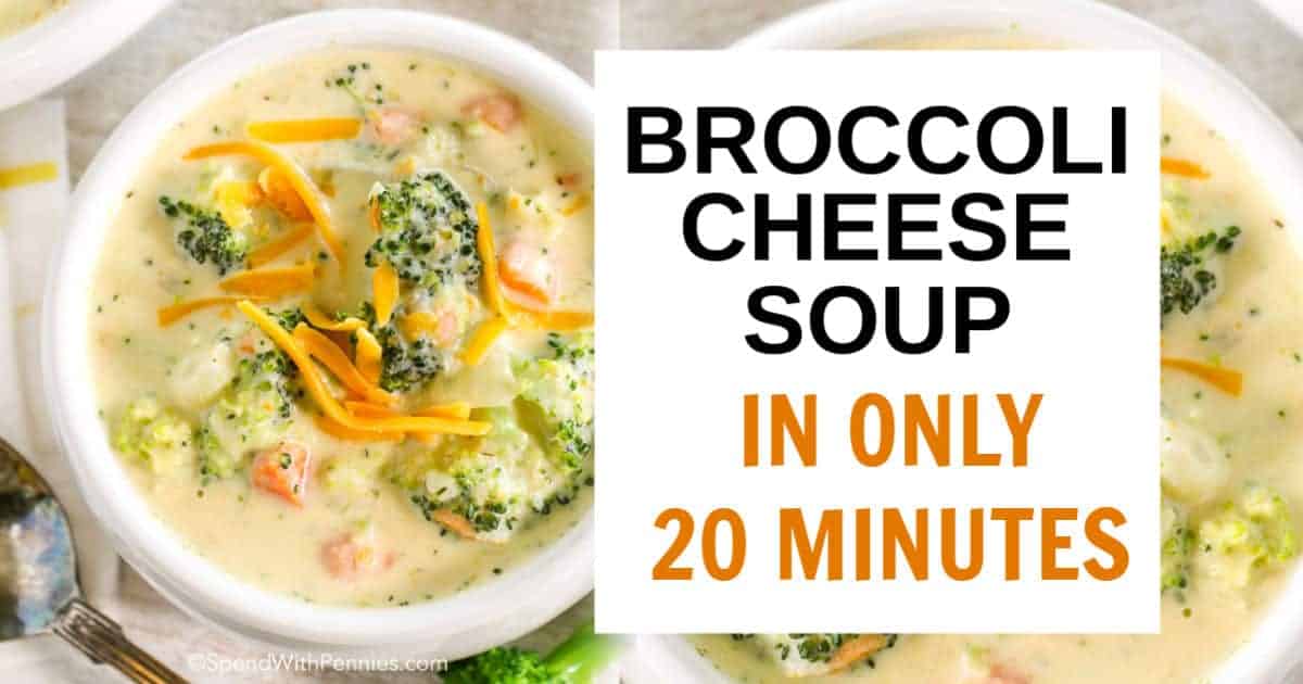 20 Minute Broccoli Cheese Soup {+Video!)