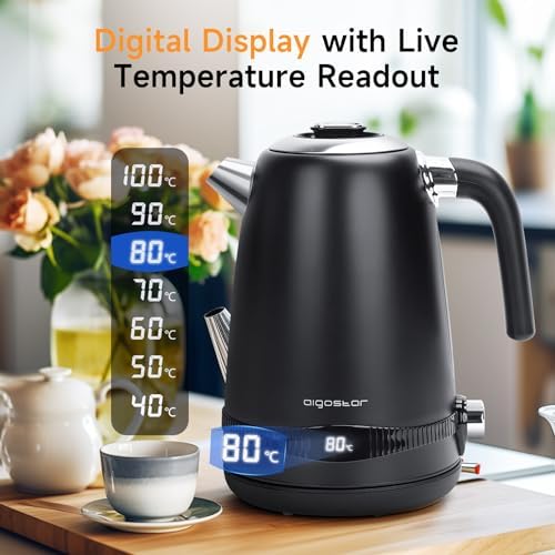 Aigostar Electric Kettle with Variable Temperature (40°C100°C), 1.7L