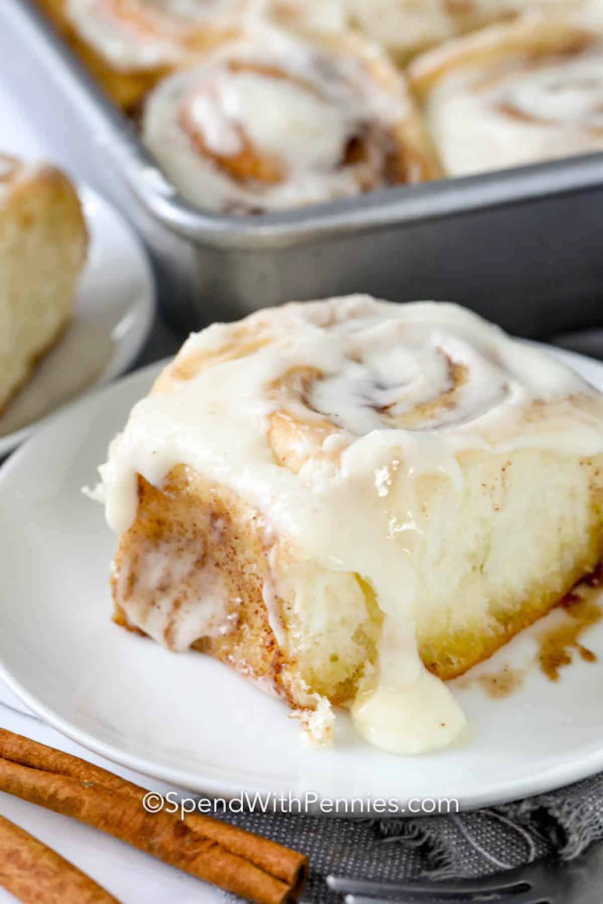 Homemade Cinnamon Rolls with icing