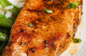 close up ofAir Fryer Pork Chops