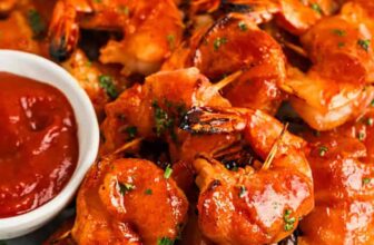 plated Bacon Wrapped Shrimp