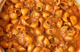 cooking Hamburger Helper in a pot