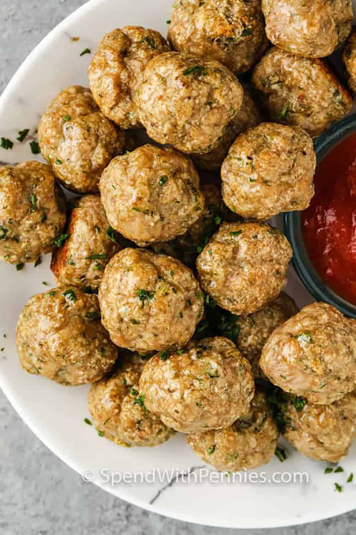 Chicken Meatballs with dip