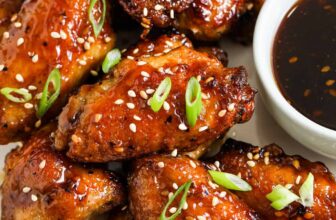 close up of Teriyaki Chicken Wings