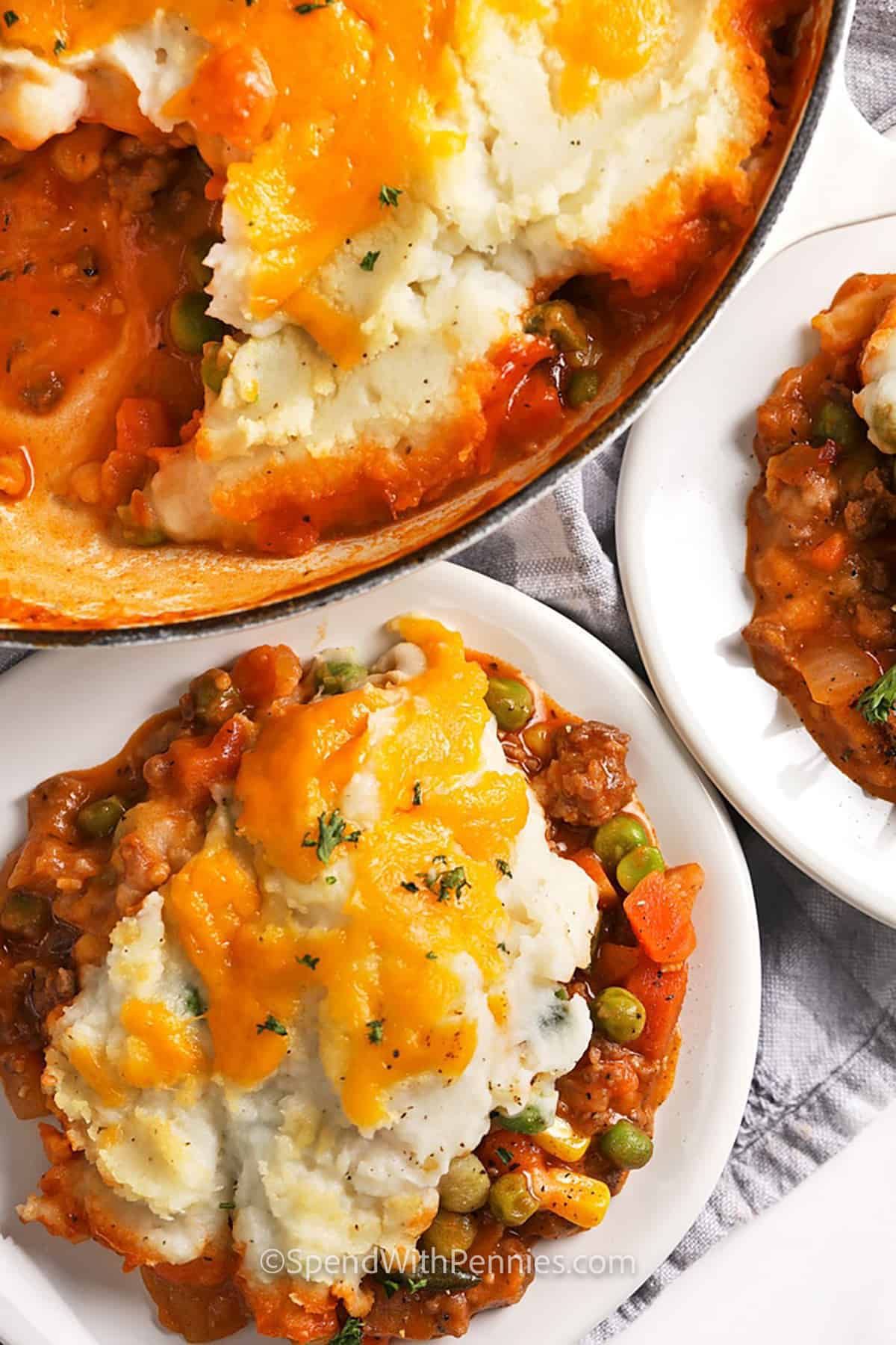 plates of Easy Shepherd's Pie Recipe