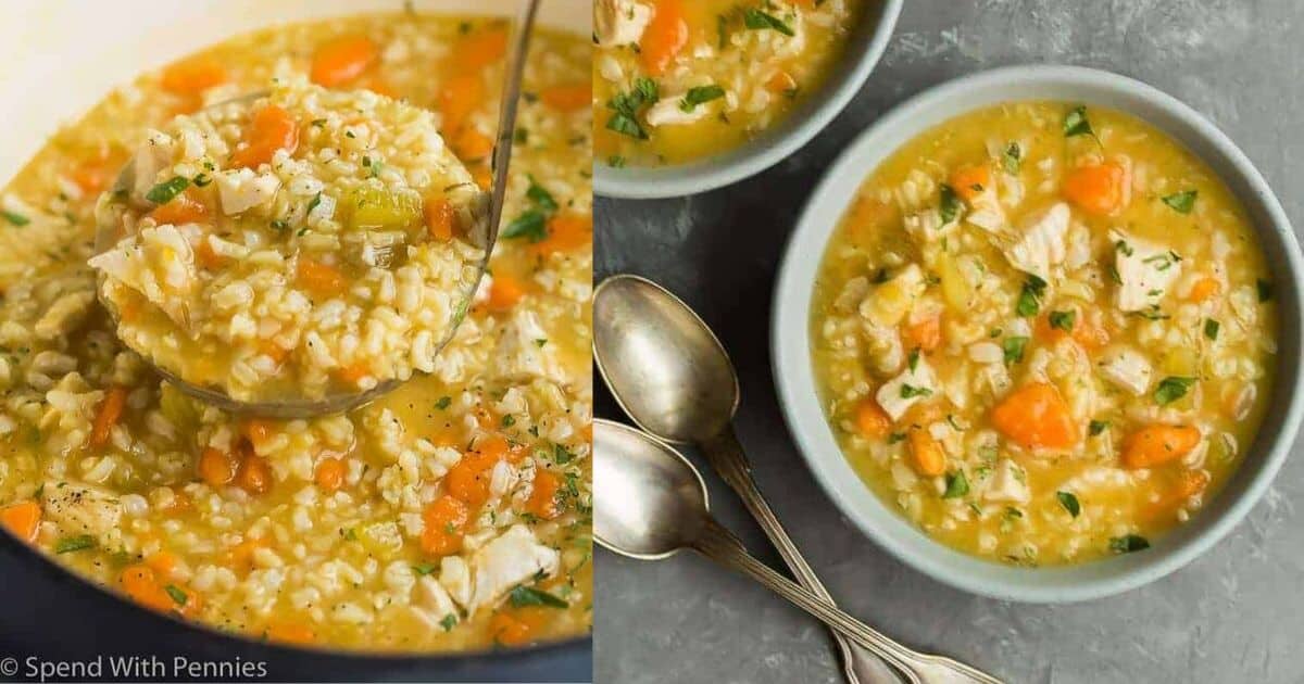 Chicken and Rice Soup {Loaded with Veggies & Rice}