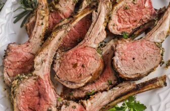 plated Rack of Lamb