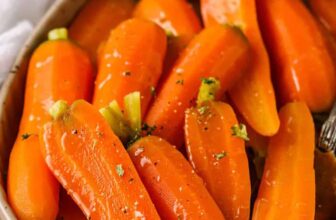 plated and seasoned Steamed Carrots