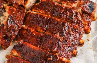 sliced Oven Baked Ribs