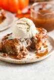 Pumpkin Bread Pudding & Caramel Sauce